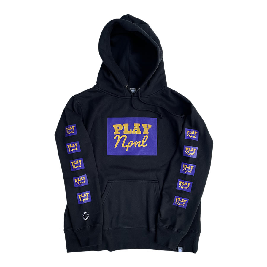 PLAY DESIGN プレイデザイン / P01 / 裏起毛プルオーバーパーカー / PLAY LOGO HOODED SW - BLACK / 22AW1PGHS / メンズ ブラック