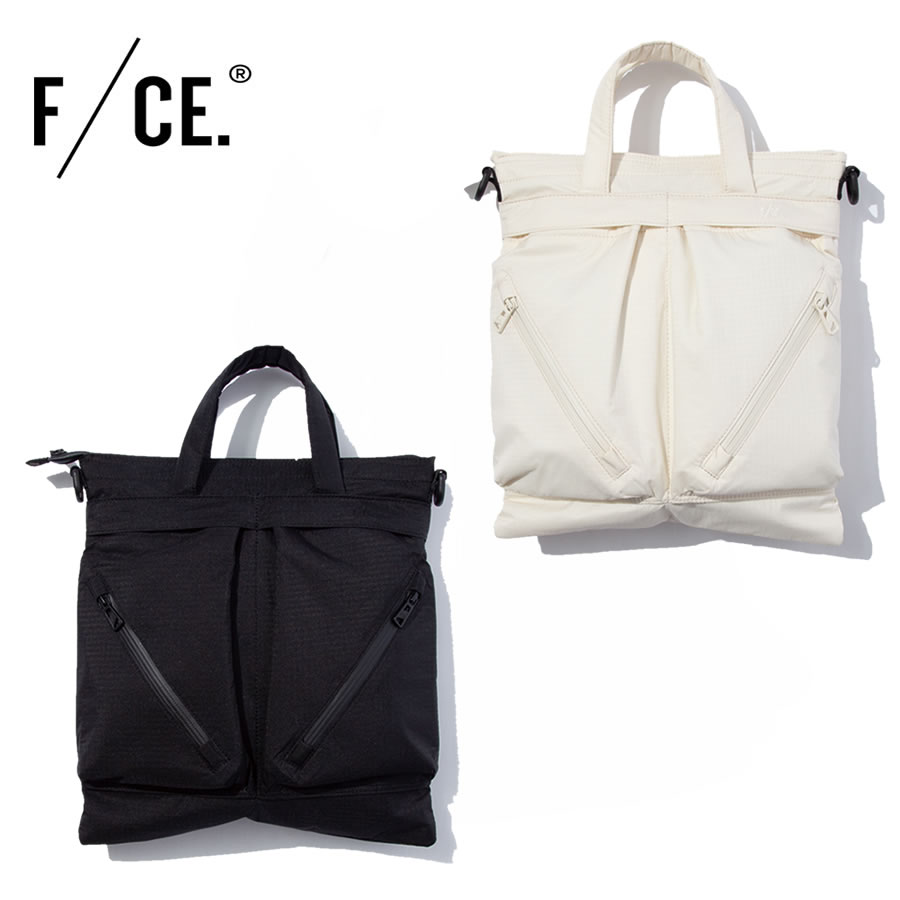 F/CE. (エフシーイー) / 2WAY 安全帽御徒面子 ショルダーバッグ /2.5 LAYER HELMET  / FSN32241B0001 / FCE 黒いこと象牙色