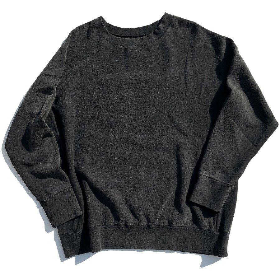 WAX(ワックス) / スウェットクルーネック トレーナー / VINTAGE SWEAT SHIRTS - BLACK / WX-0421 / メンズ THM ブラック 黒