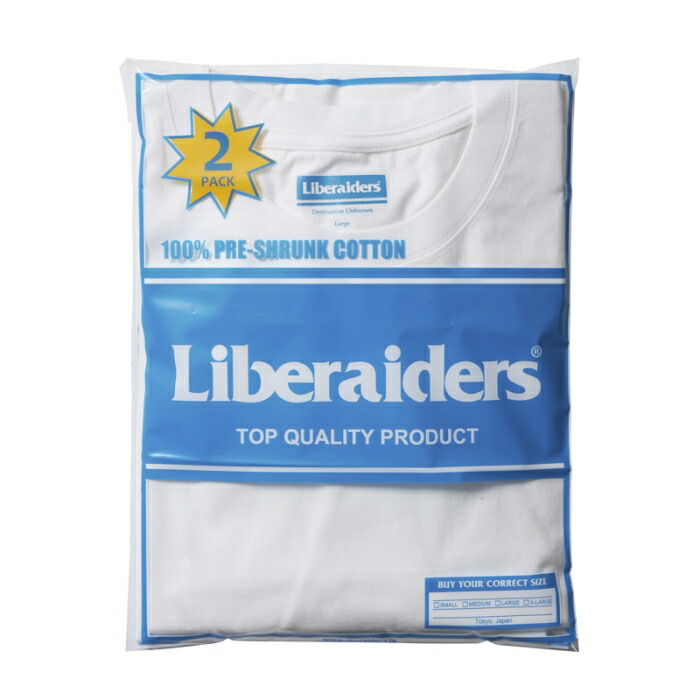 LIBERAIDERS(リベレイダース) / 半袖 パックTee 2枚入り / 2-PACK TEE - WHITE / 716262501 / メンズ