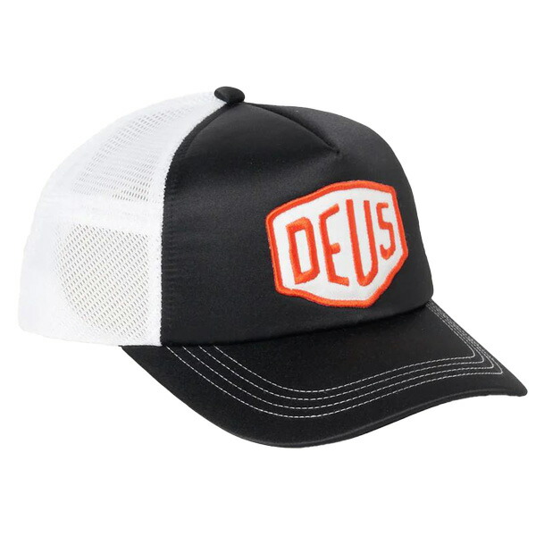 DEUS EX MACHINA ( デウスエクスマキナ ) / メッシュキャップ トラッカーハット 帽子 / SHIELD LUXX TRUCKER - BLACK / DMP257172 / メンズ レディース ユニセックス ブラック 黒 シールドロゴ 定番