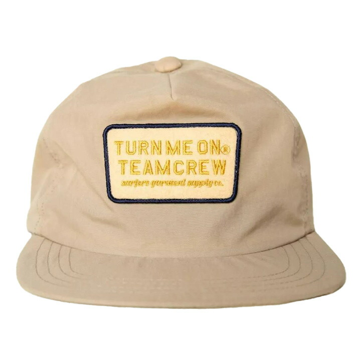TURN ME ON(ターンミーオン) / 帽子 キャップ / TEAM CREW ナイロンCAP - BEIGE / 525-331 / メンズ ベージュ サンド ワッペン 無地 シンプル