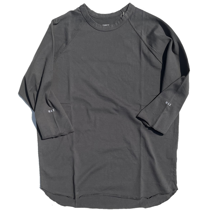 WAX(ワックス) / 七分袖Tシャツ / 3/4 SLEEVE CUT SAW - CHARCOAL / WX-0354 / メンズ THM 日本製｜タータスストアー大阪