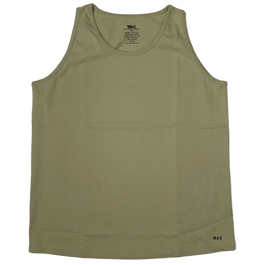マツさん　wax thm ワックス　タンクトップ　ホワイトM 楽天市場】WAX Basic tank top / ワックス ベーシック タンク