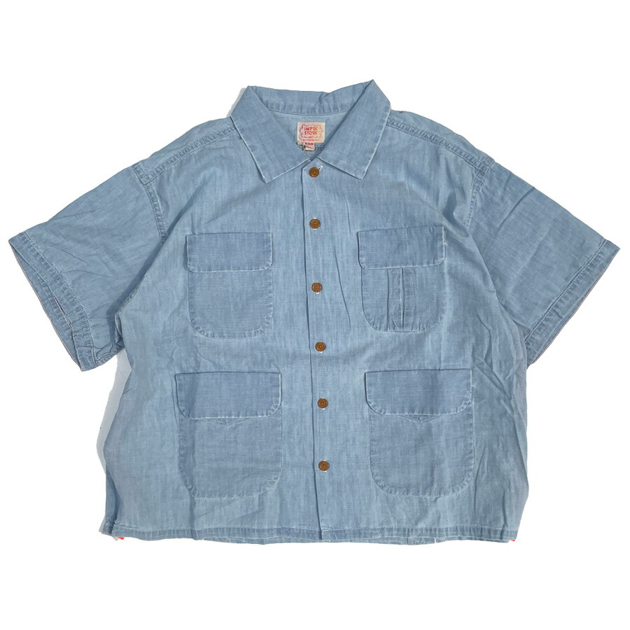 IMPRESTORE (インプレストア) / デニムシャツ / PORTMAN OPEN COLLAR SHIRT - VINTAGE WASH / メンズ