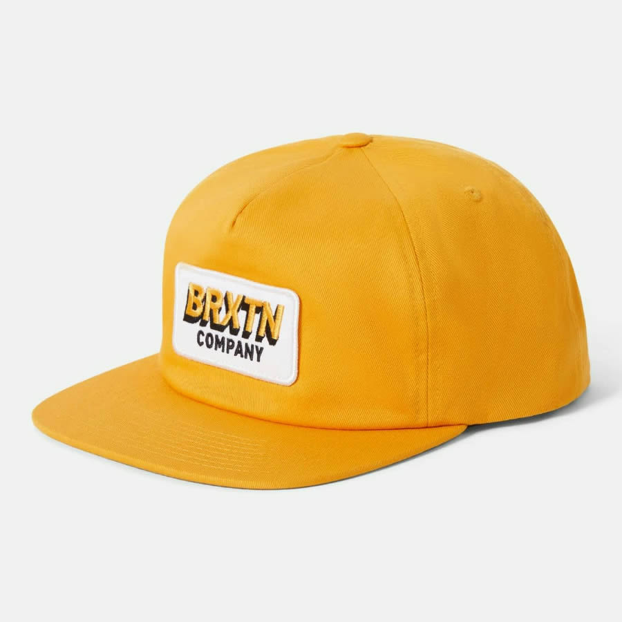 [正規取扱店] BRIXTON ブリクストン / スナップバックキャップ 帽子 / PAYMENT MP SNPK - SPRUCE YELLOW / 11790 / メンズ レディース フリーサイズ イエロー ロゴ