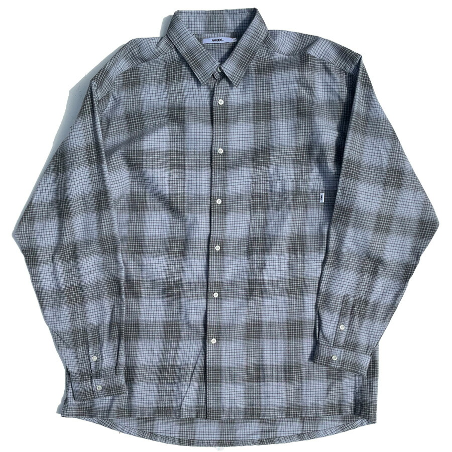 WAX オンブレシャツLサイズ 楽天市場】WAX(ワックス) / オンブレチェックシャツ / Ombre check