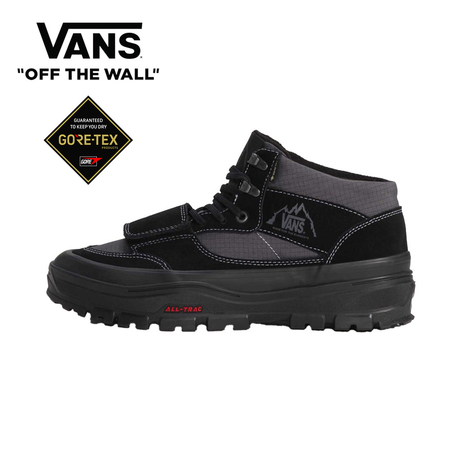 VANS バンズ / 防水 防寒 スニーカー / MTE MOUNTAIN MID GORE-TEX INSULATED - BLACK×BLACK / VN000DAYBKA / メンズ / 冬 雪道 滑りにくい ゴアテックス ミッドカット シューズ ブラック ウィンターシューズ ブーツ