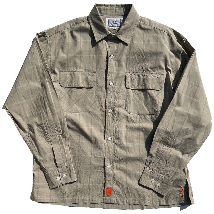 Tony Taizsun(トニー タイズサン) / チェック シャツ / TONY OJAI SHIRTS - BEG CHECK / 26SS-001 / メンズ