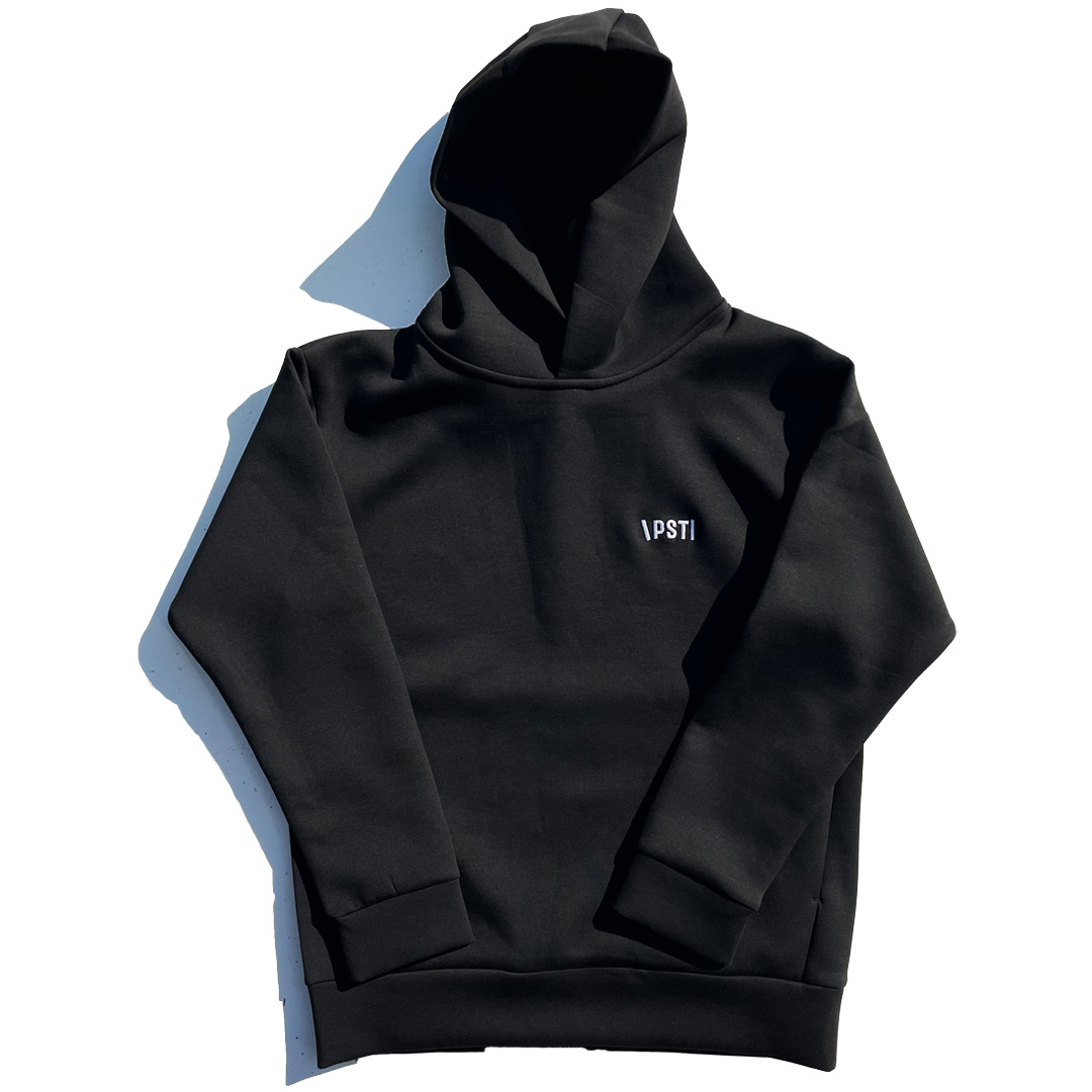 PACIFIC STANDARD TIME / ダンボールニットプルオーバーパーカー  / DOUBLE KNIT PULLOVER HOODIE - BLACK / メンズ ブラック 機能性素材