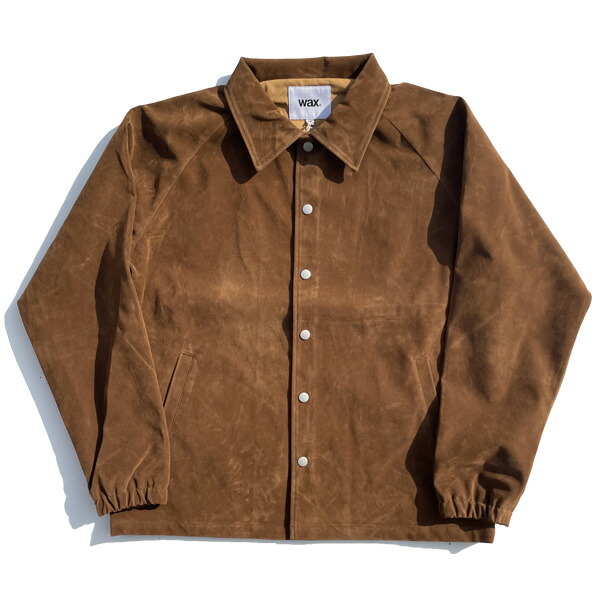 WAX(ワックス) / コーチジャケット / FAKE SUEDE COACH JACKET - CAMEL / WX-0468 / メンズ THM フェイクスエード スウェード ブラウン キャメル 茶 シンプル 人気