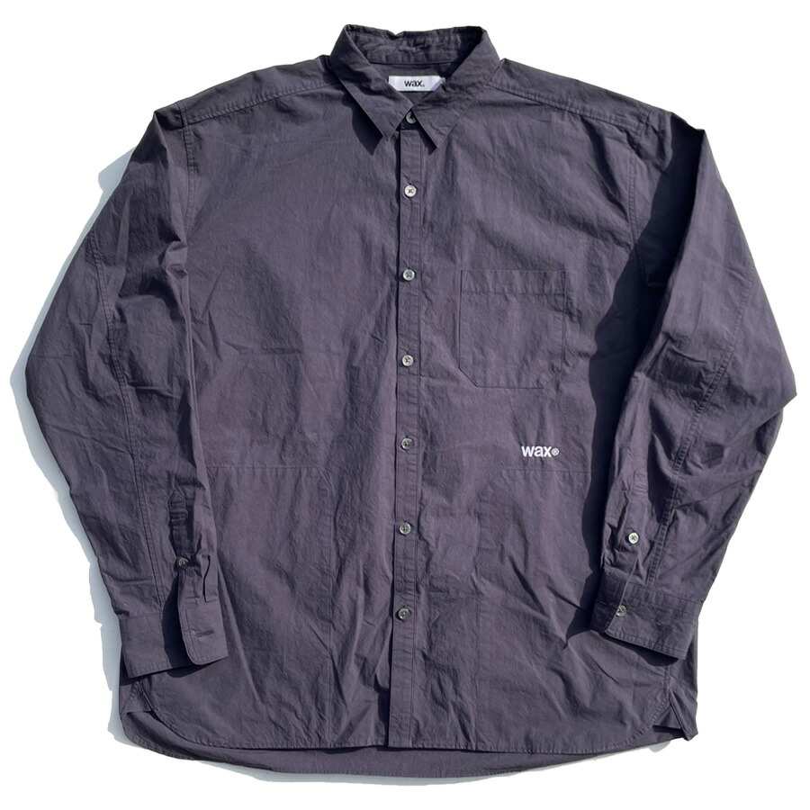 WAX(ワックス) / リラックスフィット ポケットシャツ / POCKET SHIRTS - NAVY / WX-0493 / メンズ THM ネイビー紺 ロゴ シンプル