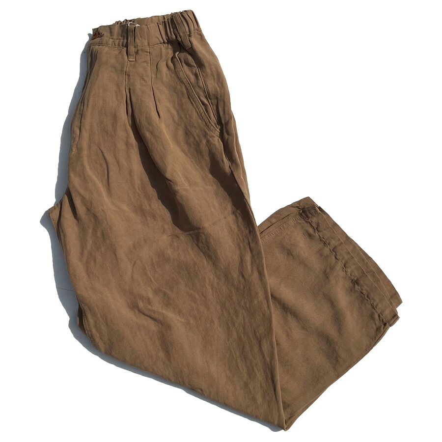 NASNGWAM (ナスングワム) / 日本製 レーヨンリネンパンツ / LABORER PANTS - BEIGE / P2624303 / メンズ ベージュ ブラウン 茶 シンプル｜タータスストアー大阪