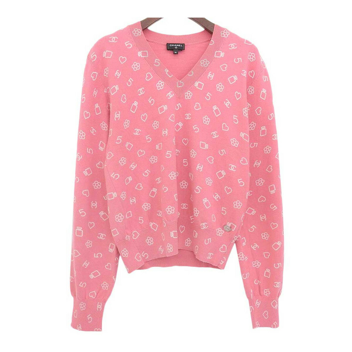 ジバンシイ パール ビジュー ネック ニット レディース ブラック GIVENCHY 中古 【アパレル・小物】 GIVENCHY - ジバンシイ パール ビジュー ネック ニット