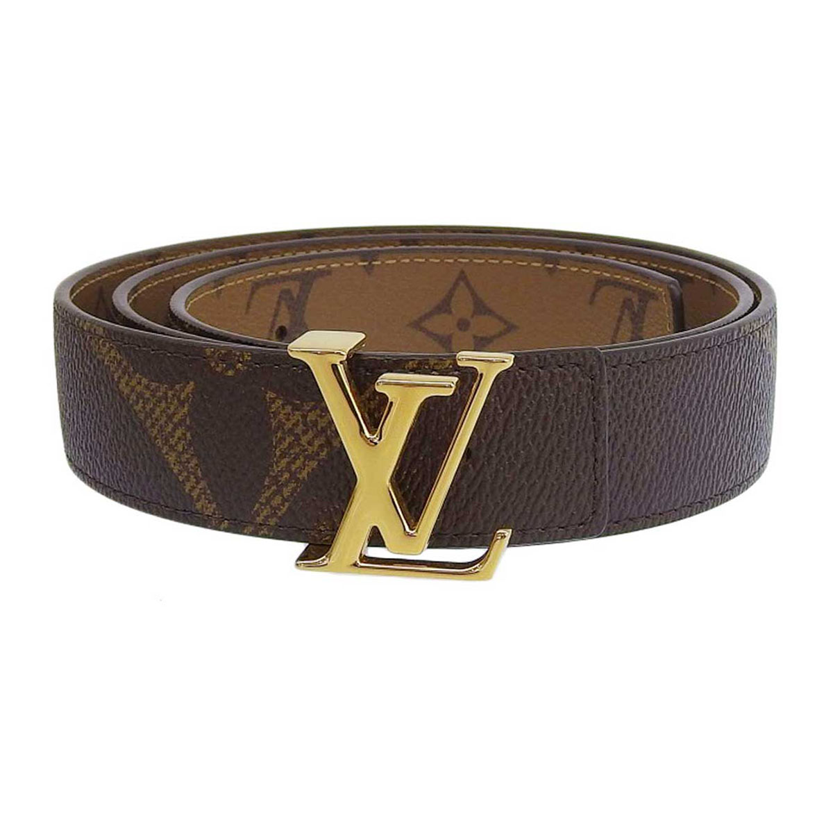 【美品】 ルイヴィトン ベルト LV モノグラム ベルト・フラワーグラム 30MM リバーシブル モノグラム｜ルイ