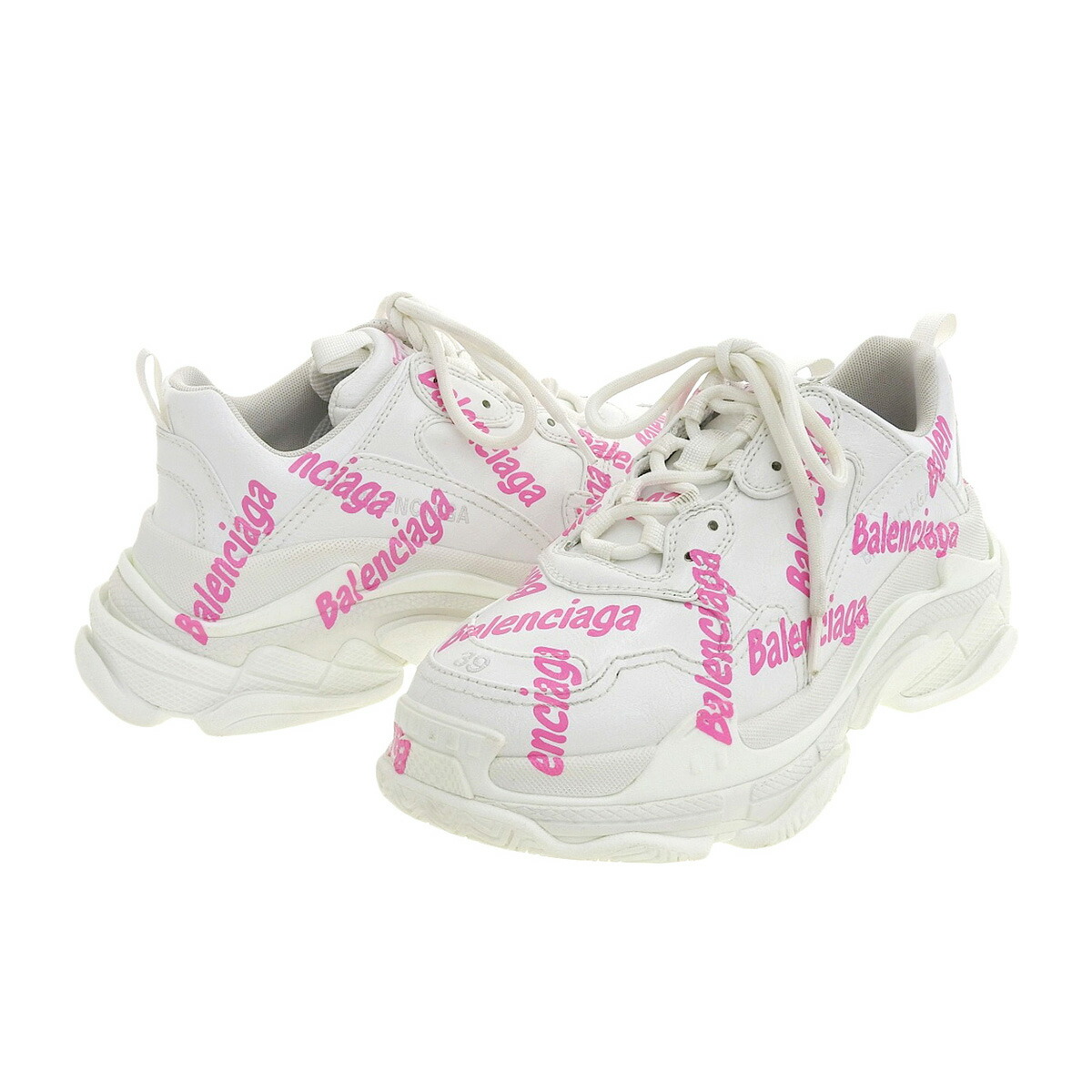 【バレンシアガ/BALENCIAGA】トリプルS スニーカー サイズ38 BALENCIAGA バレンシアガ 536737 Allover Logo TRIPLE S