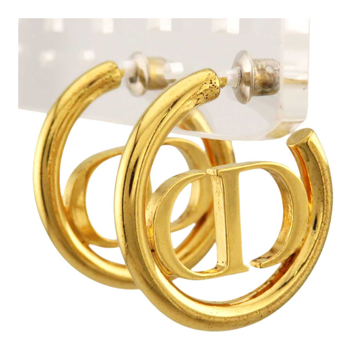 Christian Dior ピアス　モンテーニュ　フープ　サークル　ゴールド 楽天市場】【ディオール】DIOR 30モンテーニュ CDロゴ フープ