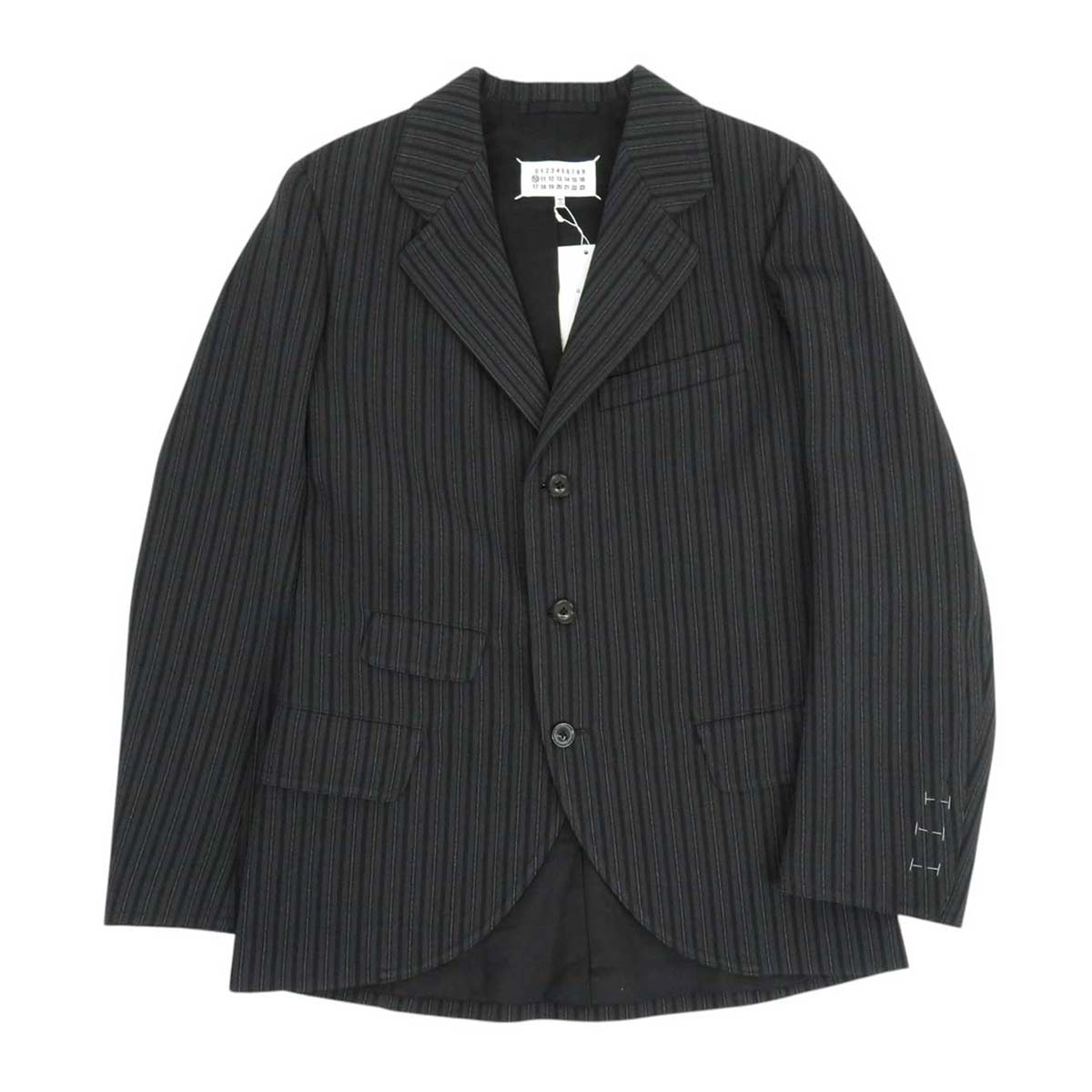 春夏　メゾンマルジェラ　ノーカラージャケット　44 ネイビー 中古・古着通販】Maison Margiela (メゾンマルジェラ) 22SS