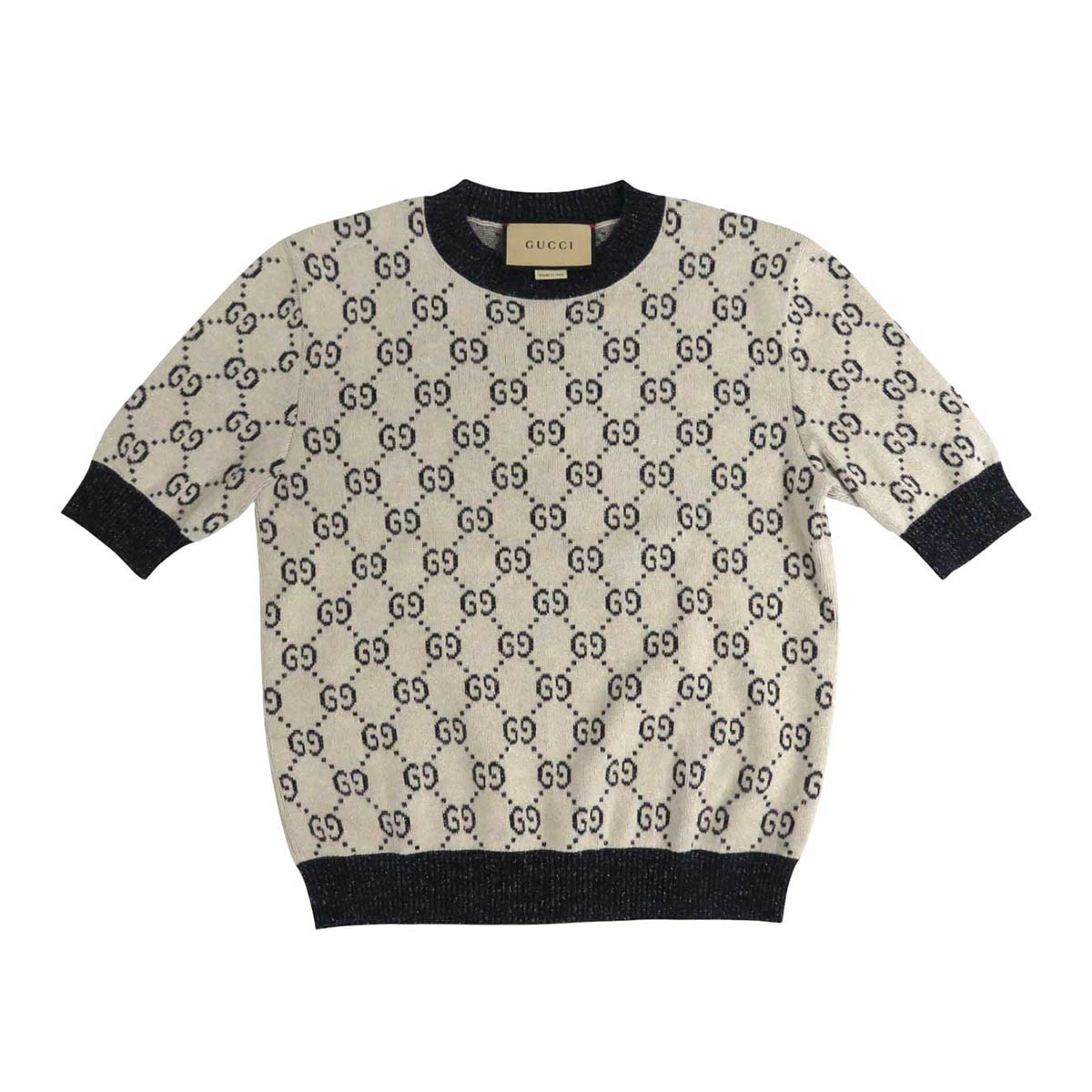 楽天市場】【グッチ】Gucci GGジャガード ラメ ファブリック 半袖