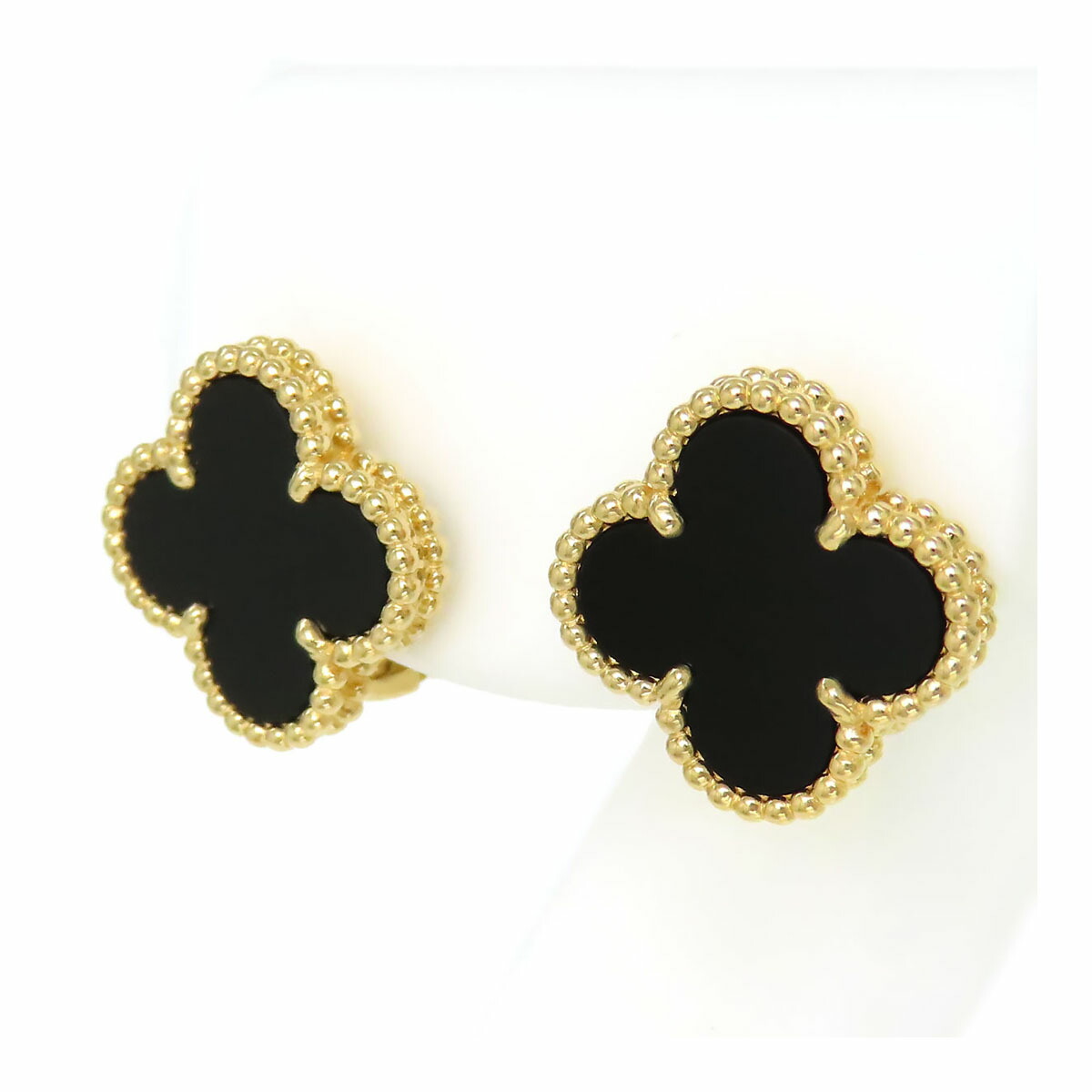 美品　Van Cleef & Arpels アルハンブラ ピアス　タイガーアイ ヴァンクリーフ＆アーペル(Van Cleef & Arpels)ヴァンクリーフ