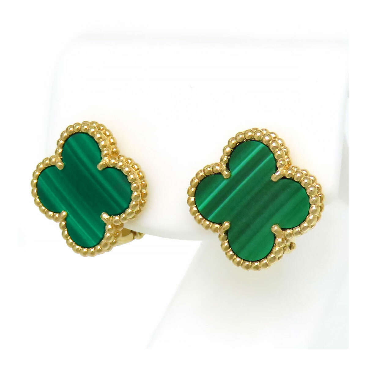 美品　Van Cleef & Arpels アルハンブラ ピアス　タイガーアイ ヴァンクリーフ&アーペル ヴィンテージアルハンブラ タイガー