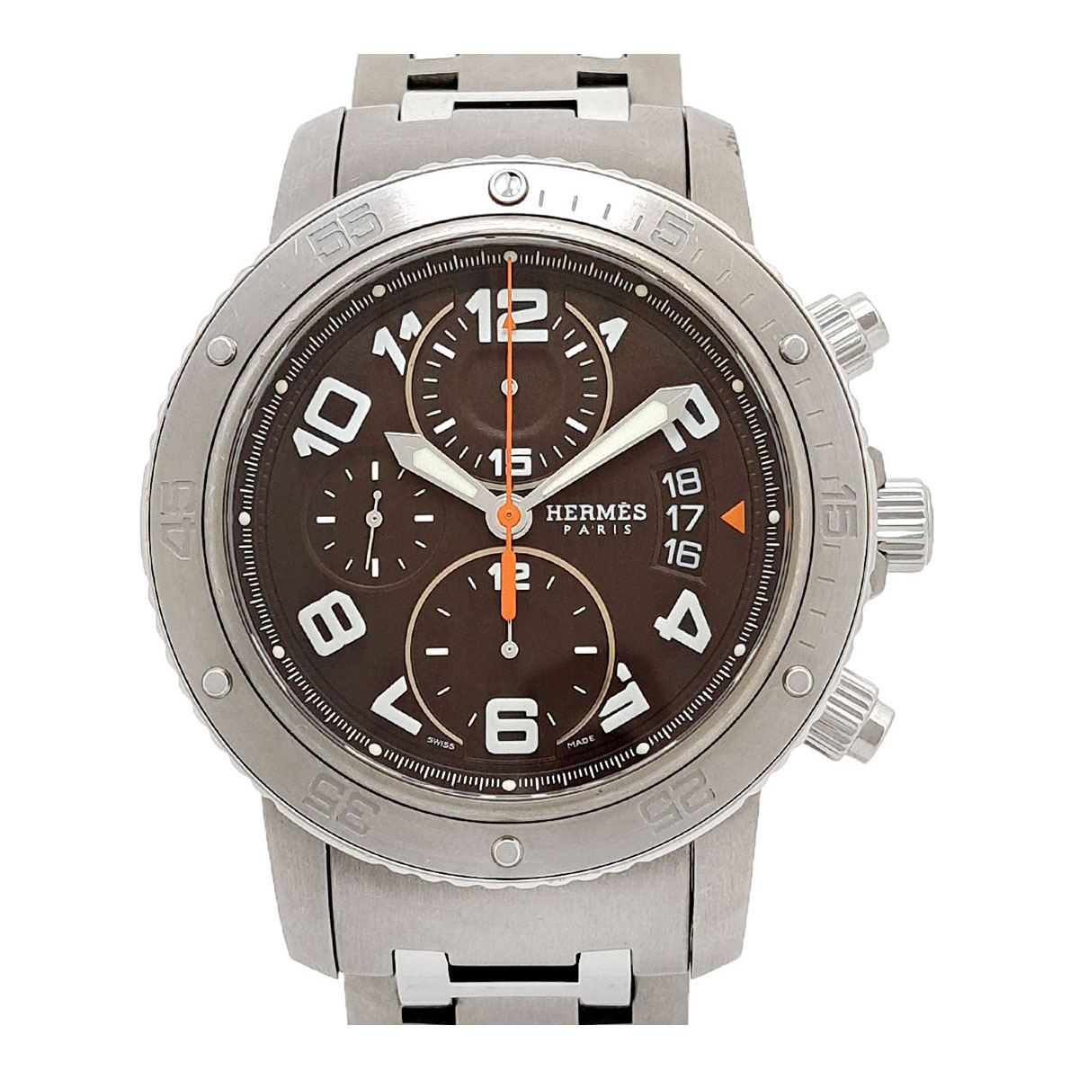 エルメス クリッパー クロノグラフ CP2.941 自動巻き チタン ステンレススティール メンズ HERMES 【中古】 【時計】