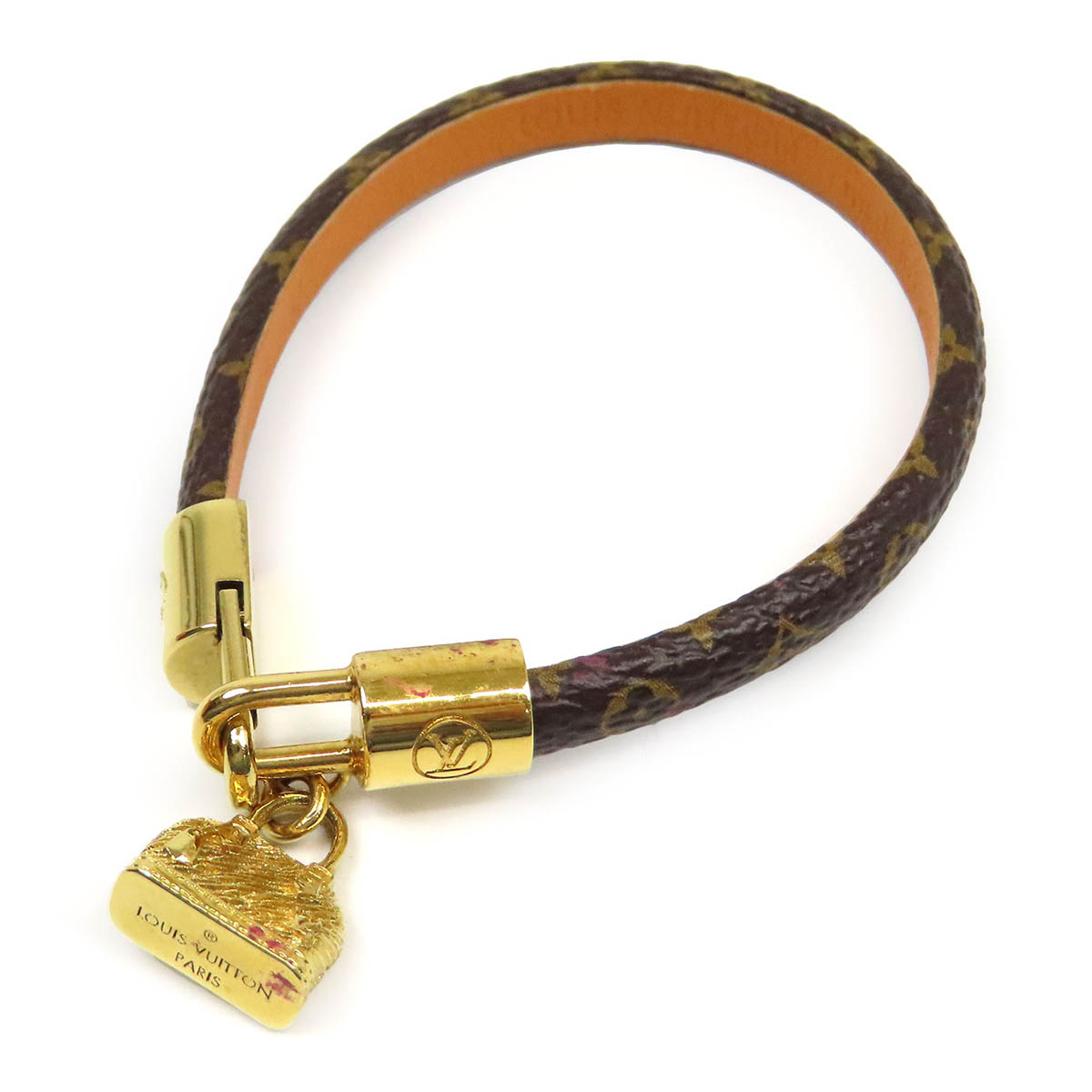 ルイヴィトン アルマ レザー ブレスレット モノグラム M6220 レザー GP ユニセックス ブラウン LOUIS VUITTON 【中古】 【アパレル・小物】