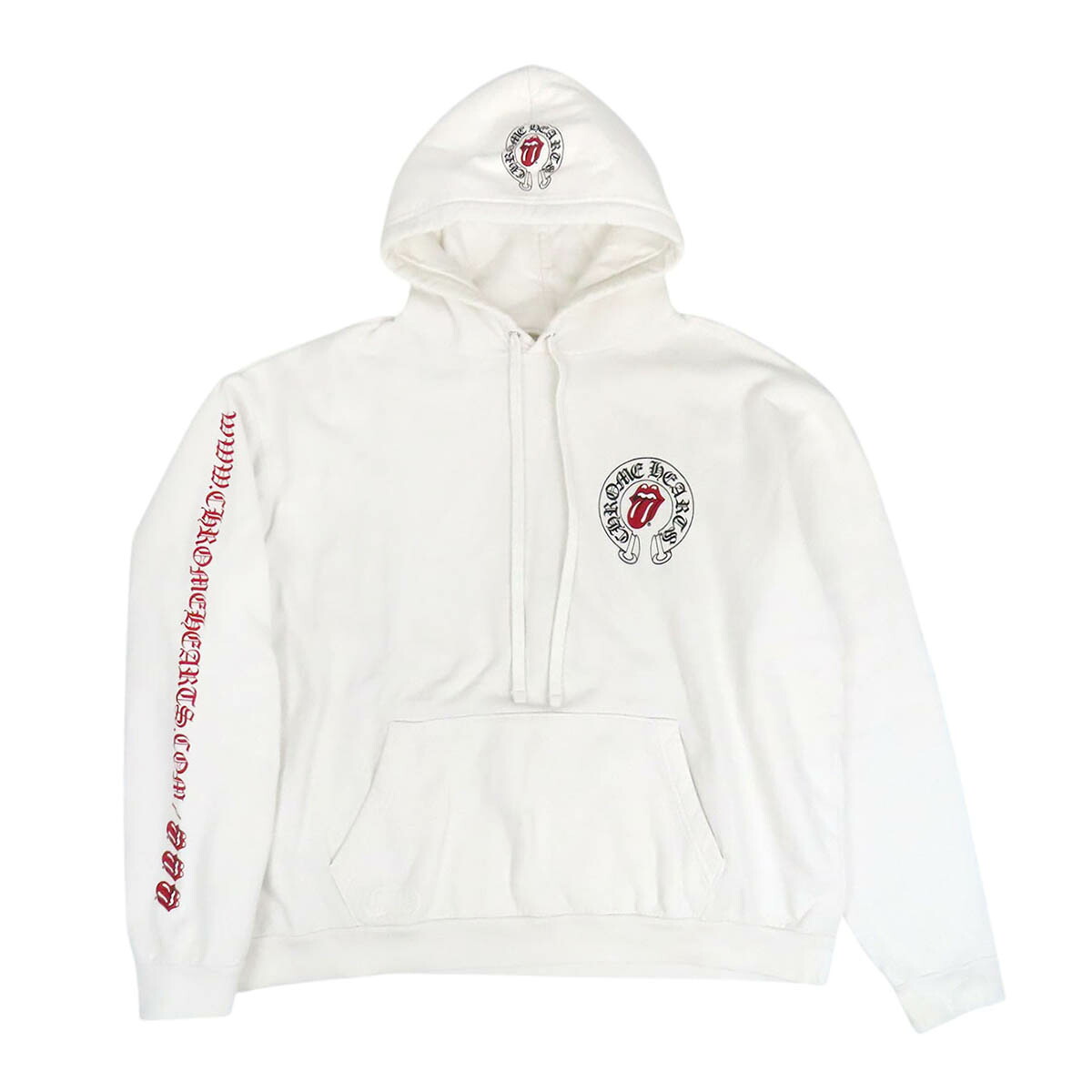 クロムハーツ リップアンドタン 刷り上げる フーディ メンズ 白いこと CHROME HEARTS 【中古】 【御召しもの・小物】