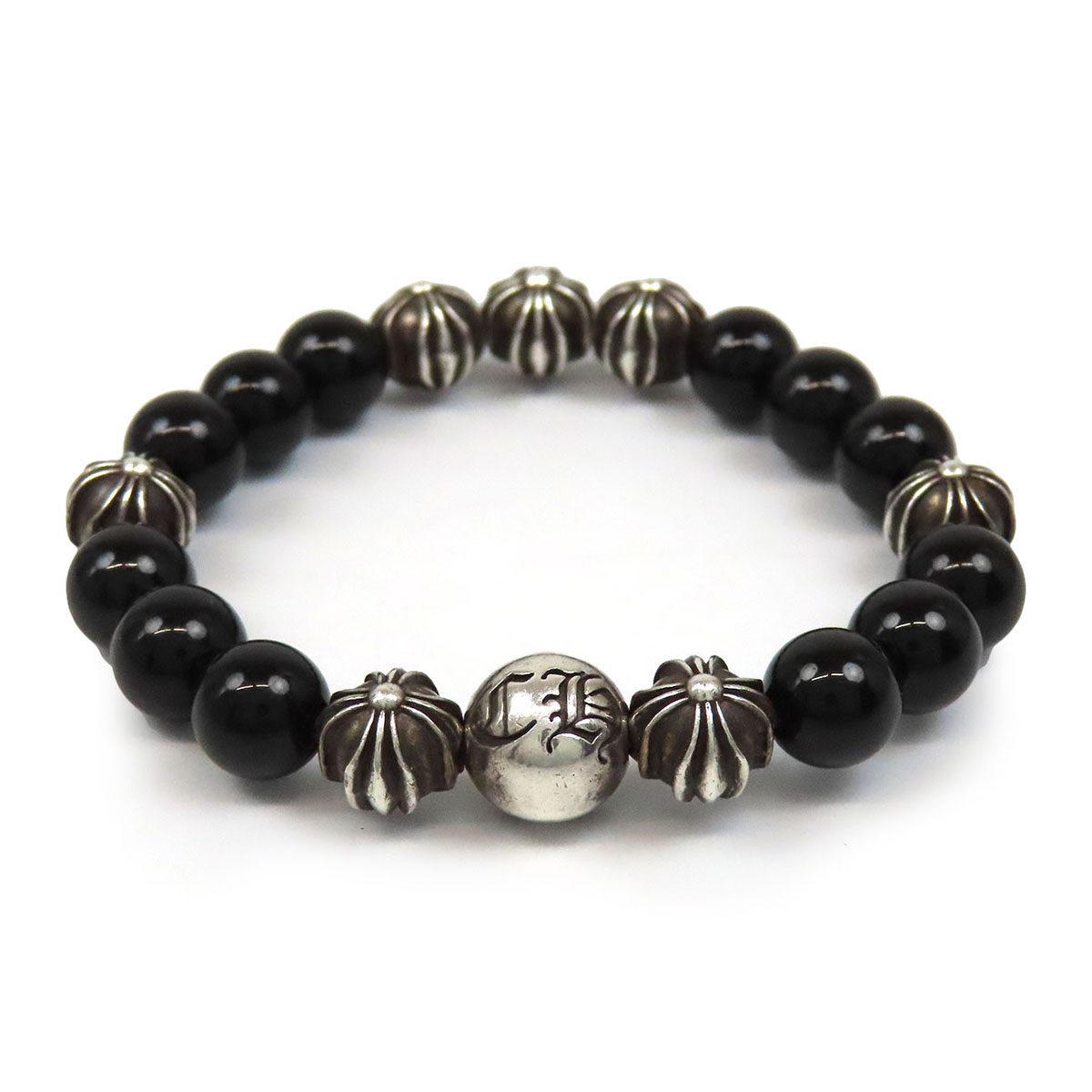 クロムハーツ BEAD 8粍 ビーズ 腕輪 ユニ一発やる 黒いこと CHROME HEARTS 【中古】 【お召しもの・小物】