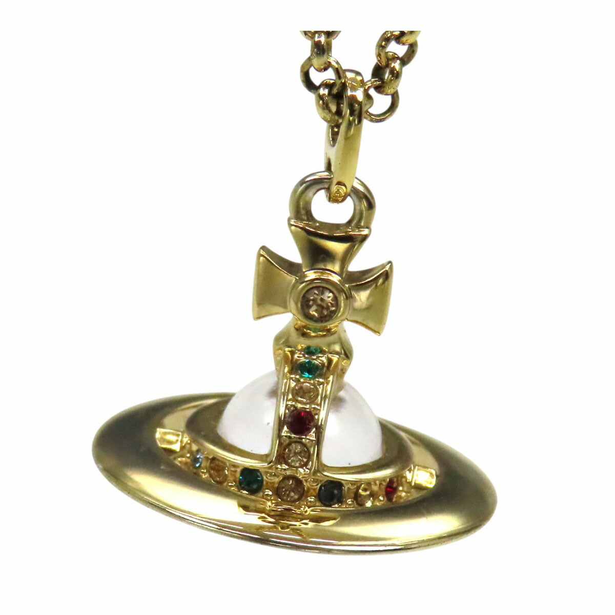 ヴィヴィアンウエストウッド タイニー オーブ 首飾り 金属元素 ユニ一発やる Vivienne Westwood 【中古】 【お召しもの・小物】