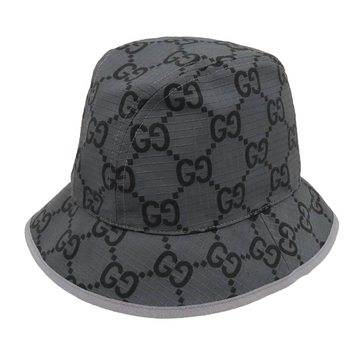 グッチ GGスプリーム 井戸釣瓶かぶり笠 768378 ユニ一発やる 薄墨色 GUCCI [美品] 【中古】 【御召しもの・小物】