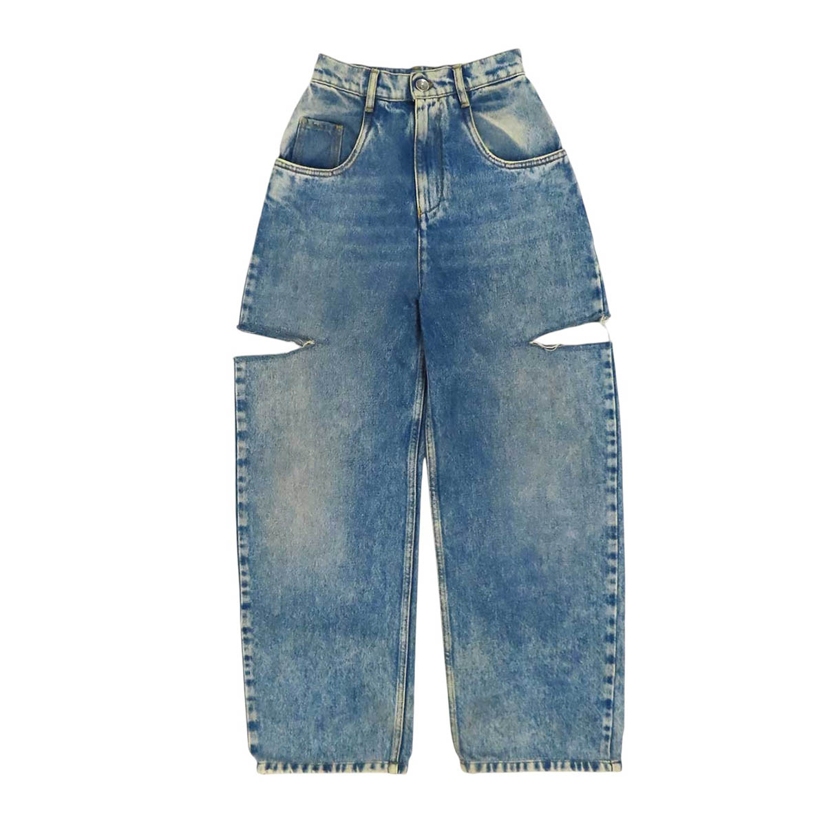 メゾンマルジェラ スラッシュ 科目 ジーンズ デニム S51天使の都市0051 レディース 青み Maison Margiela 【中古】 【御召しもの・小物】