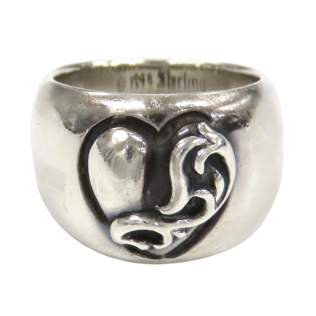 クロムハーツ ハート型 はたご屋 ダンス楽隊 輪っか 6.5号 Sterling ユニ一発やる CHROME HEARTS 【中古】 【御召しもの・小物】