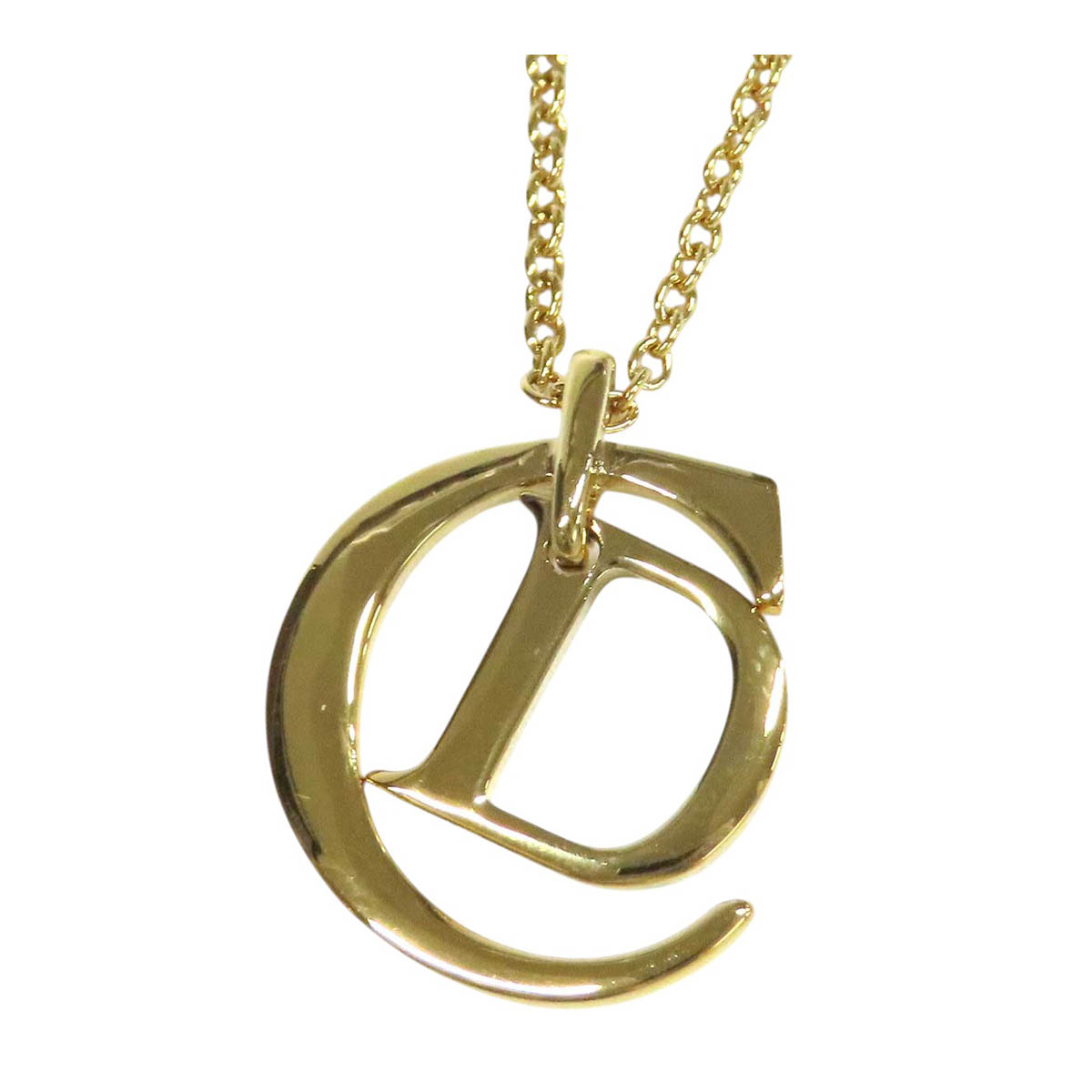 クリスチャンディオール ヴィンテージ ロゴタイプ 首飾り 金属元素 ユニ一発やる Dior 【中古】 【御召しもの・小物】