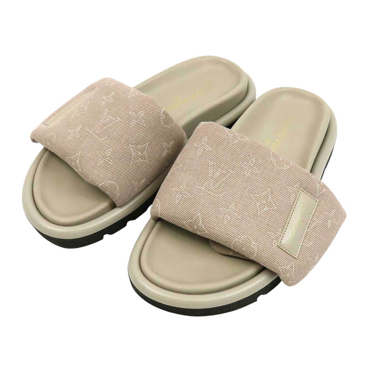 ルイヴィトン プール ピロー サンダル モノグラム レディース ベージュ LOUIS VUITTON [美品] 【中古】 【アパレル・小物】｜TS Trading Co Ltd