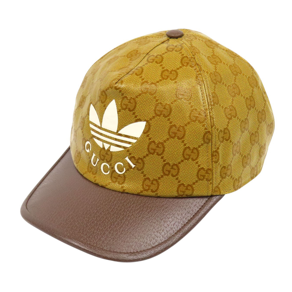 グッチ adidas コラボ GG キャンバス キャップ 696475 ユニセックス ブラウン GUCCI 【中古】 【アパレル・小物】｜TS Trading Co Ltd