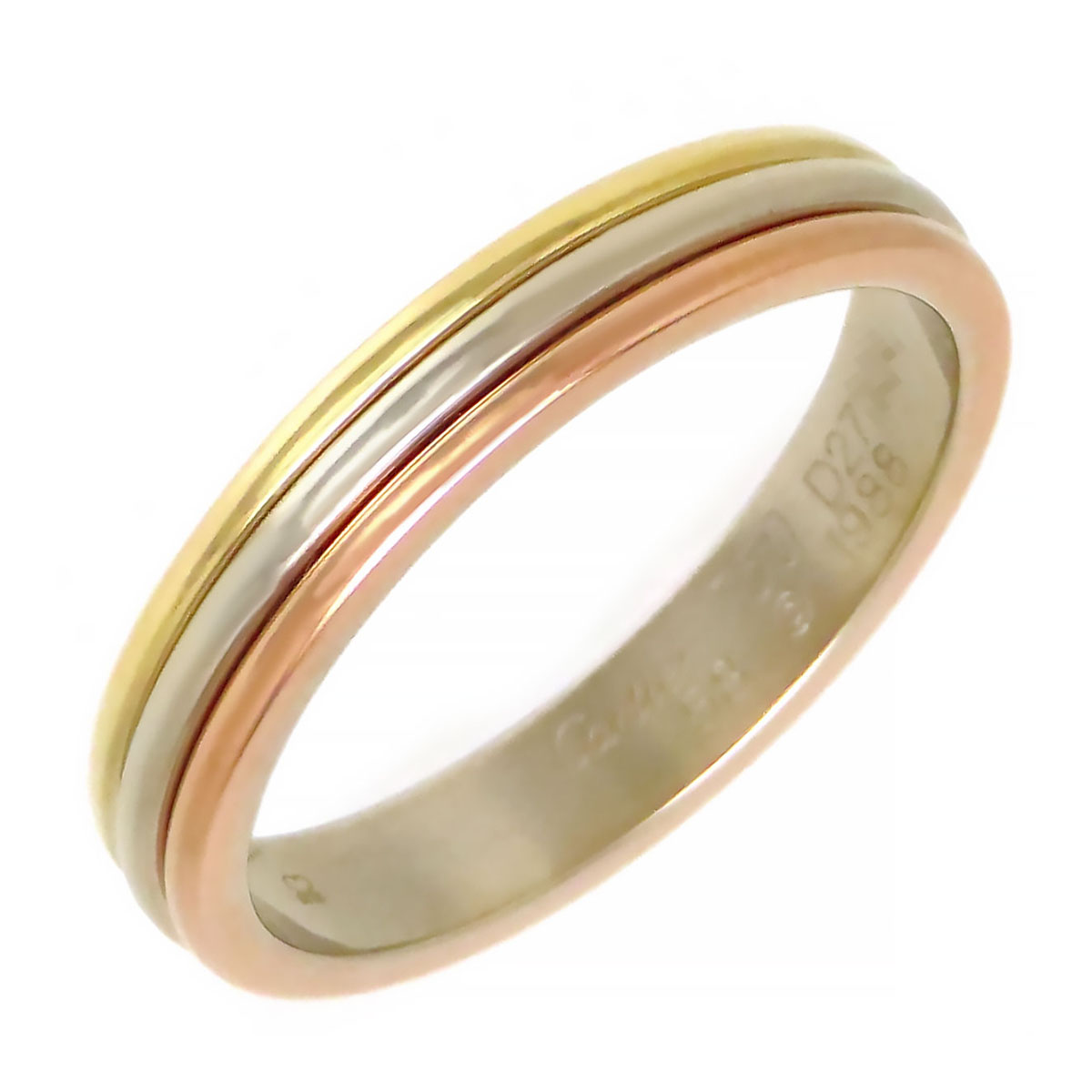 カルティエ スリーゴールド 華燭の典 ダンス楽隊輪っか #58 750 (K18YG K18WG K18PG) メンズ CARTIER [美品] 【中古】 【宝飾品】