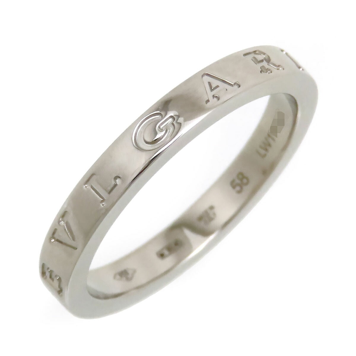 ブル小峡谷 ブルガリブルガリ 輪っか #58 950Pt ユニ一発やる BVLGARI [美品] 【中古】 【宝飾品】