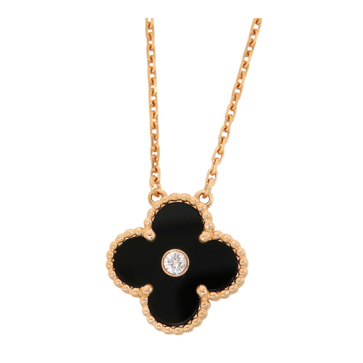 ヴァンクリーフ&アーペル ヴィンテージ アルハンブラ ネックレス 2016年ホリデー限定 Au750 (K18PG) レディース Van Cleef & Arpels 【中古】 【ジュエリー】|TS Trading Co Ltd