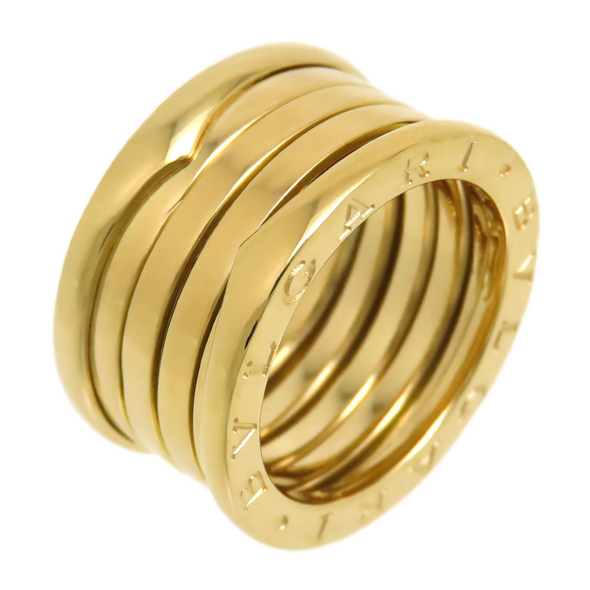 ブル小峡谷 ビーゼロワン 輪っか M #53 750 (K18YG) ユニ一発やる BVLGARI [美品] 【中古】 【宝飾品】
