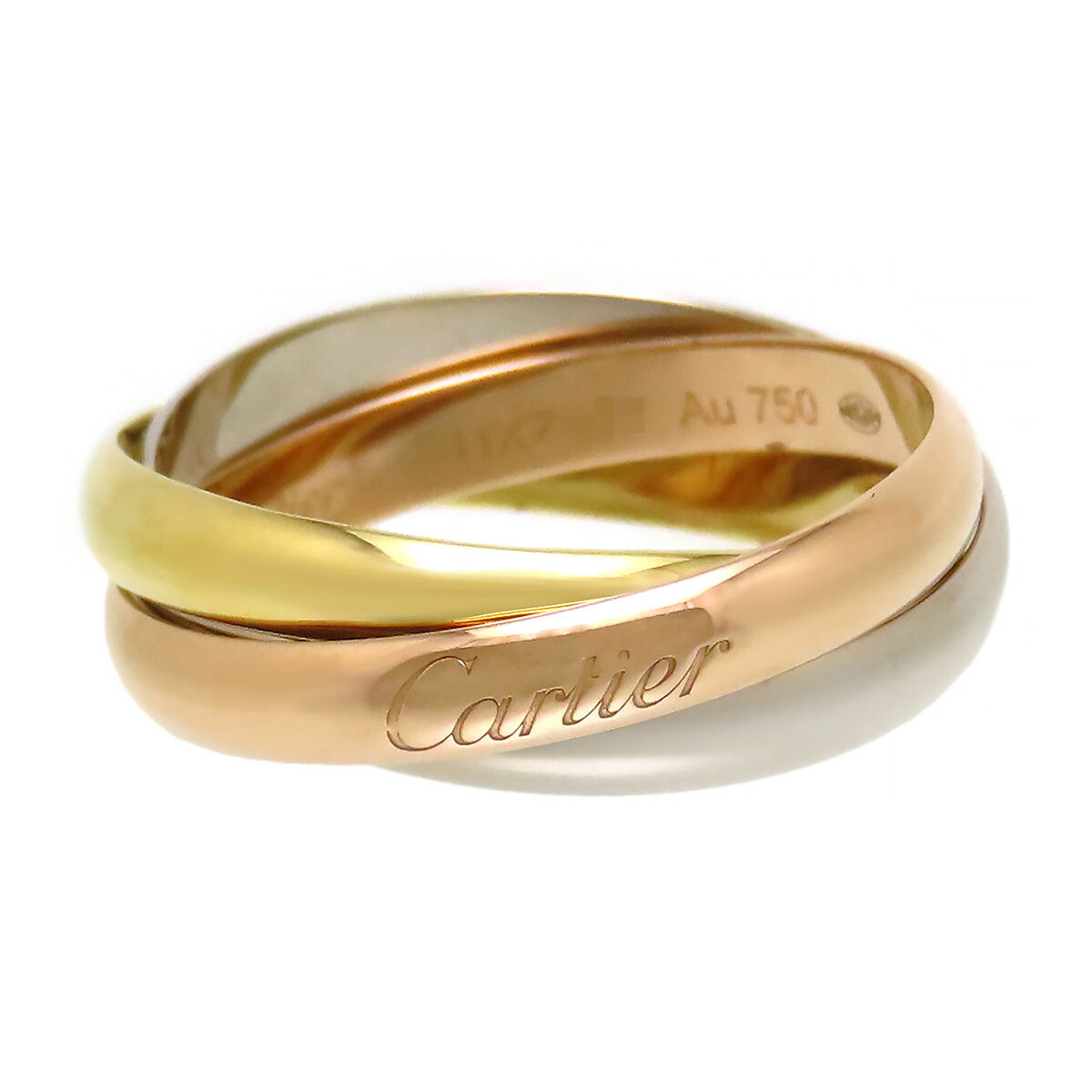カルティエ トリニティ リング SM #51 B4086149 Au750 (K18YG K18WG K18PG) レディース CARTIER [美品] 【中古】 【ジュエリー】｜TS Trading Co Ltd 119,440円