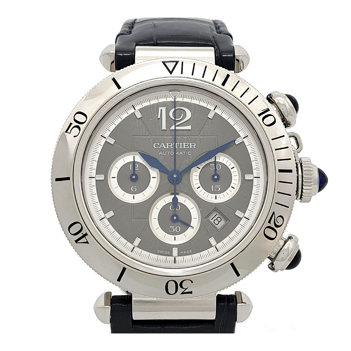 カルティエ パシャ ドゥ カルティエ クロノグラフ WSPA0027 自動巻き ステンレススティール メンズ CARTIER 【中古】 【時計】 355,311円