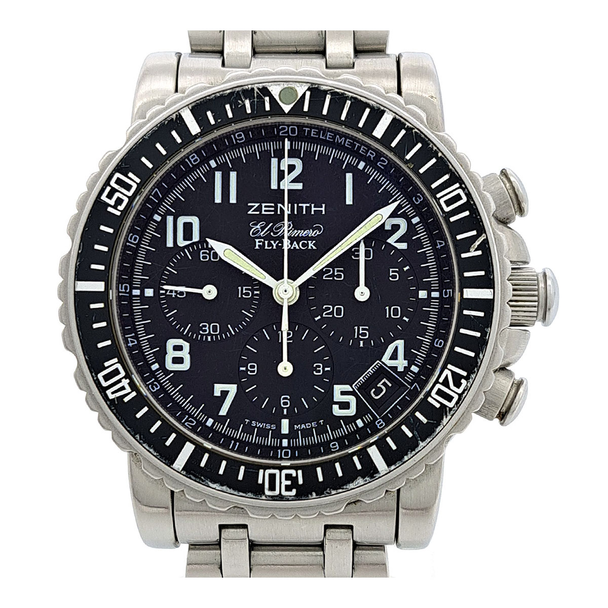 ゼニス レインボー フライバック 01/02.0470.405 自動巻き ステンレススティール メンズ ZENITH 【中古】 【時計】