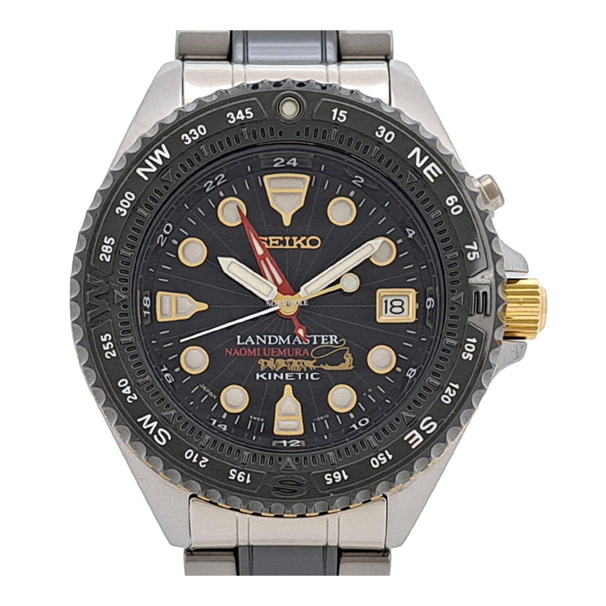 セイコー 地びた御師匠さん 植村直己 NOS FULLSET SBDW002 石英 陶器 チタン メンズ SEIKO 【中古】 【時辰儀】