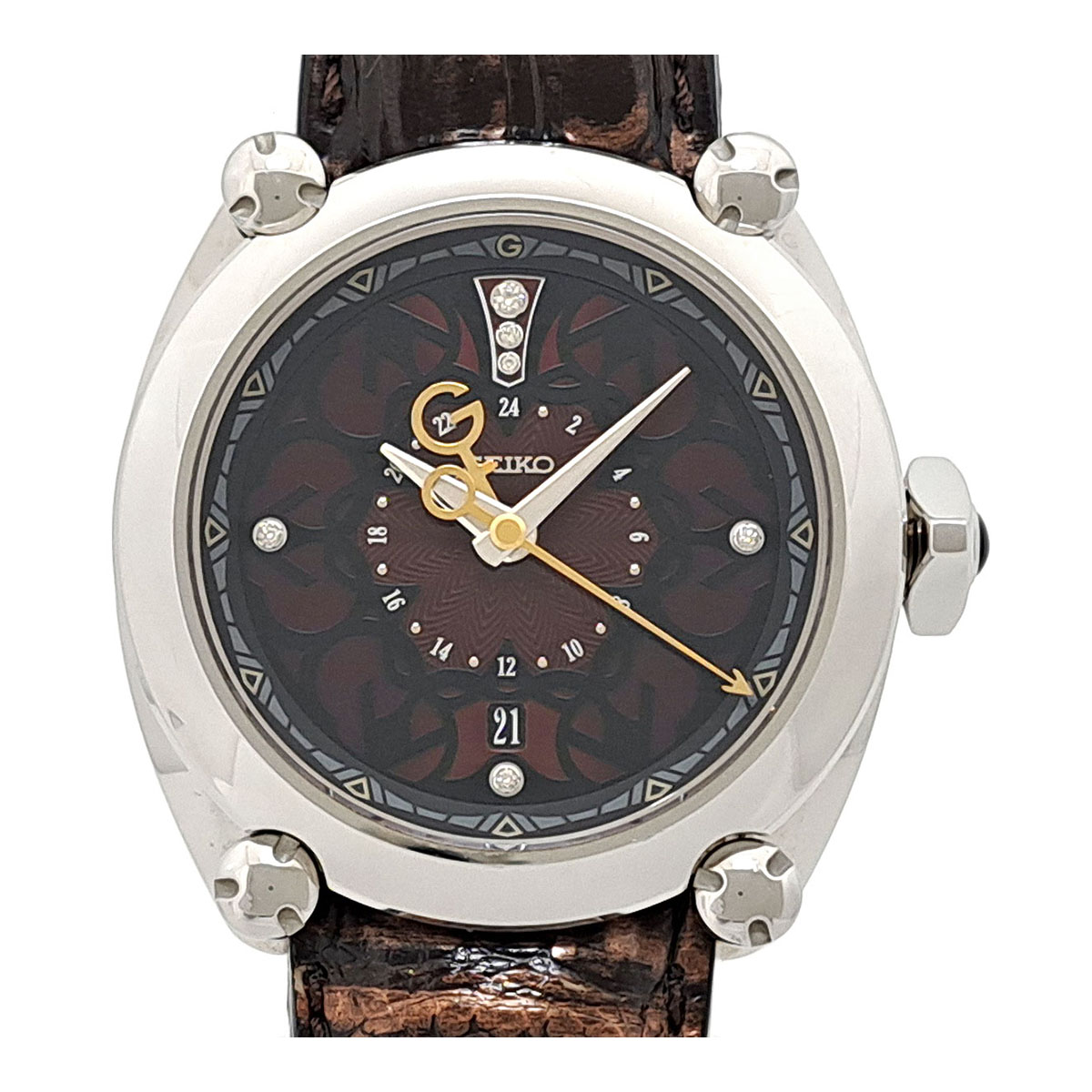 セイコー ガランテ SBLM009 自動小銃一巻き ステンレス鋼スチール写真 メンズ SEIKO 【中古】 【時辰儀】