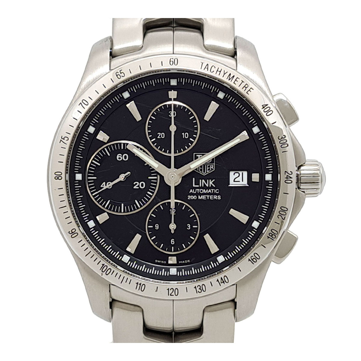 タグホイヤー 繋がり クロノグラフ CJF2110.BA0594 自動小銃一巻き ステンレス鋼スチール写真 メンズ TAG HEUER 【中古】 【時辰儀】
