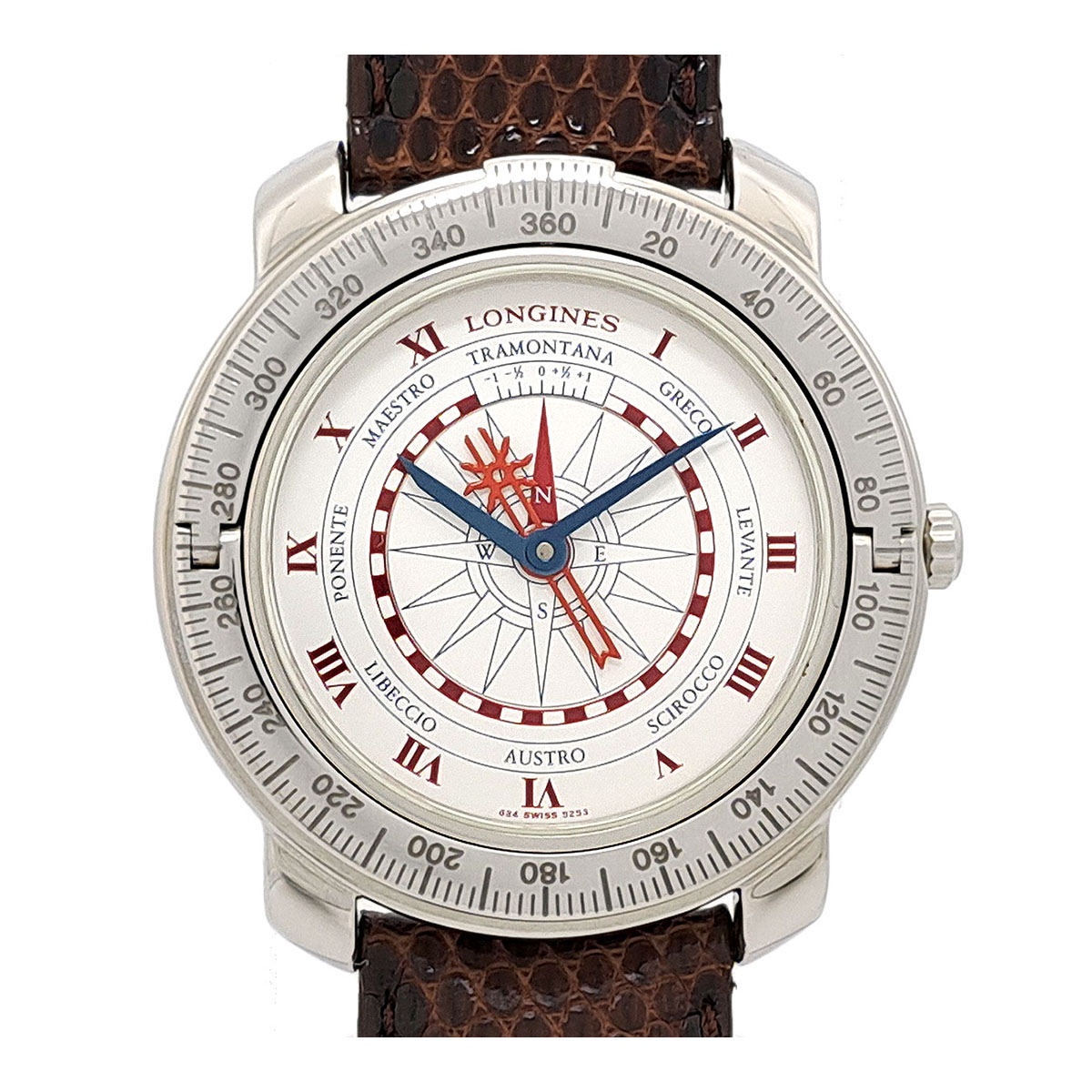 ロンジン クリストバルC 寄せあわせ FULLSET 624.5253 自動小銃一巻き ステンレス鋼スチール写真 メンズ LONGINES 【中古】 【時辰儀】