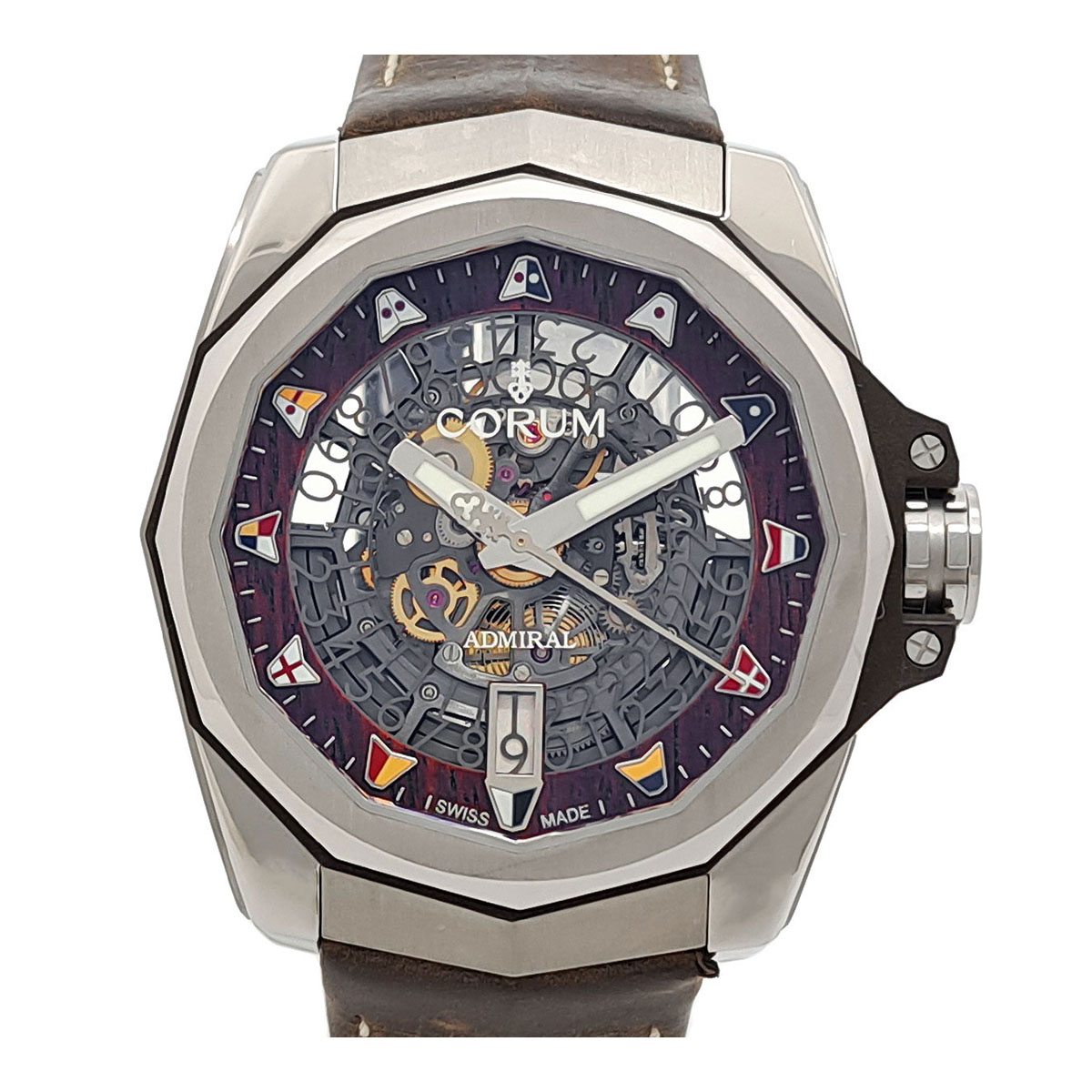 コルム アドミラル AC-ONE スケルトン 01.0125 自動巻き チタン メンズ CORUM 【中古】 【時計】｜TS Trading Co Ltd