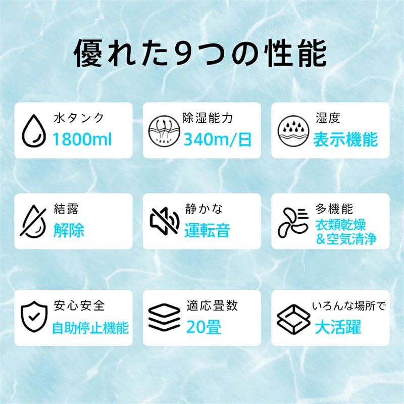 梅雨対応 コンパクト 消臭 LEDスクリーン カビ防止 小型 静音設計 軽量 衣類乾燥除湿機 20畳 湿気対策 部屋干し 空気清浄機 自動