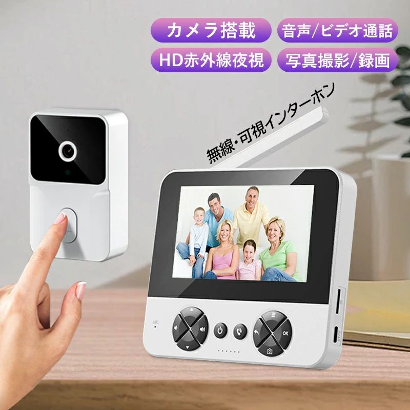 インタ 部屋の入り口電話機 電話を掛ける 工事不必要 録画役立つことテレビドアホン 部屋の入り口電話機 写真機付き添い人 介護 無線電話 インターコム 部屋の入り口 録画役立つこと ワイ